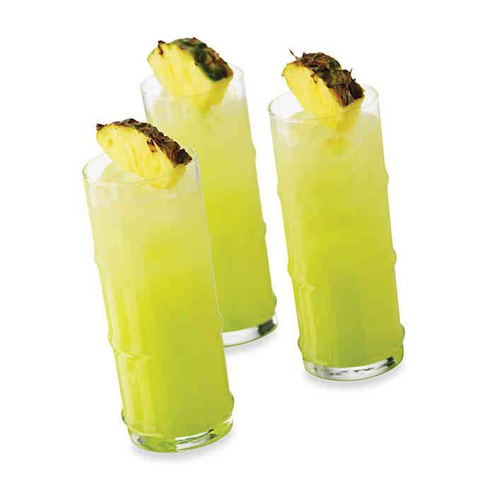 4 pcs Libbey Bamboo Cooler Glass 16 oz